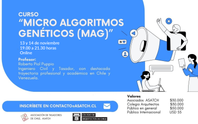 Participa del curso «Micro algoritmos genéticos (MAG)» con descuento especial para colegiados y colegiadas