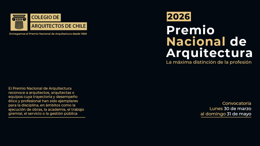 Presenta tus candidatos o candidatas al Premio Nacional de Arquitectura 2026